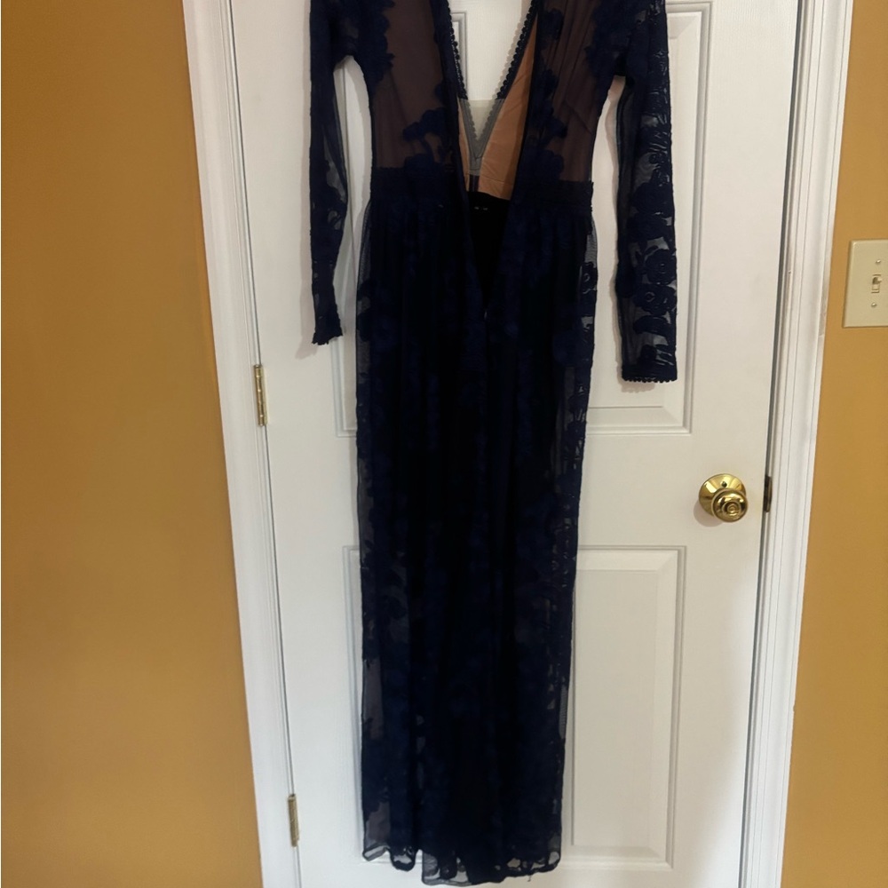 For Love And Lemons Navy Long Sleeve Dress - Picture 3 of 8
